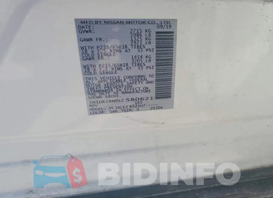5N1DR2BN0LC580621 Photo# 13
