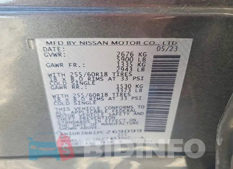 5N1DR3BB1PC269099 Photo# 14