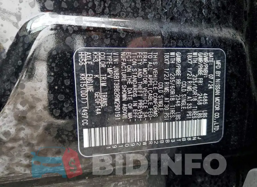 JN8BT3BB2RW290191 Photo# 13