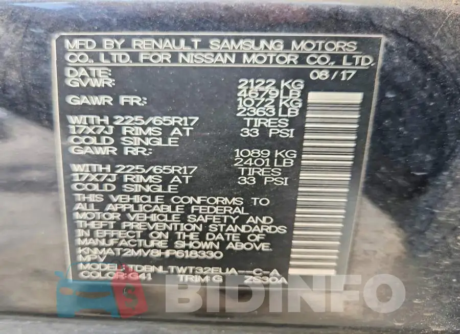 KNMAT2MV8HP618330 Photo# 13