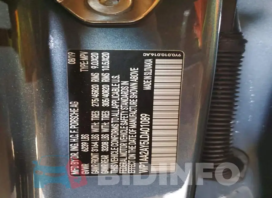 WP1AA2AY5LDA01089 Photo# 13