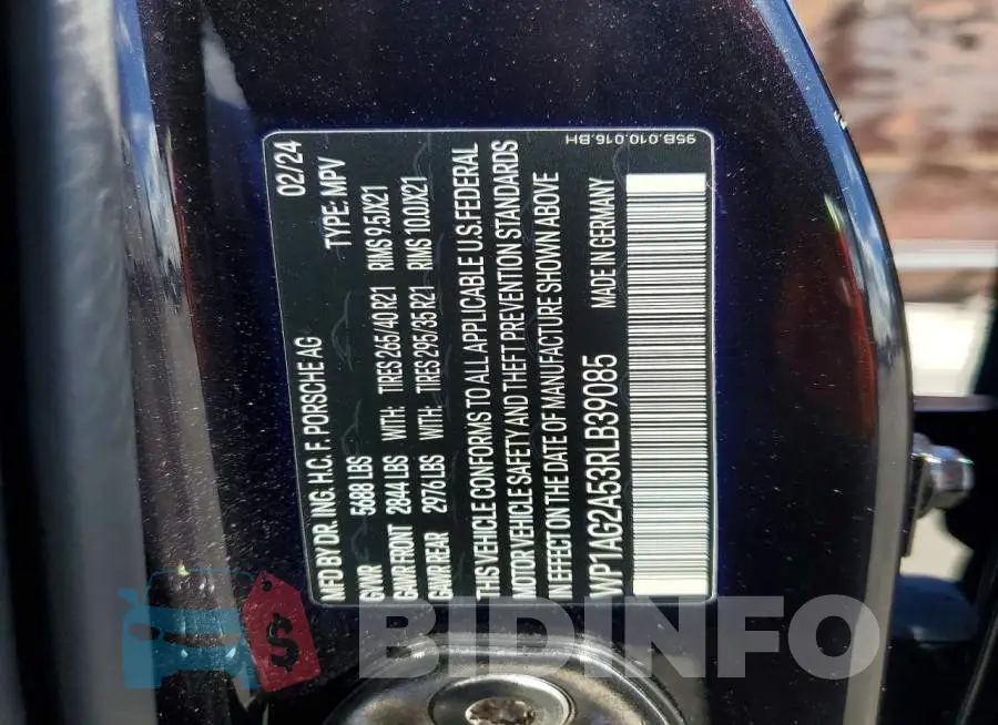 WP1AG2A53RLB39085 Photo# 12