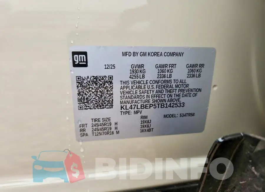 KL47LBEP5TB142533 Photo# 12