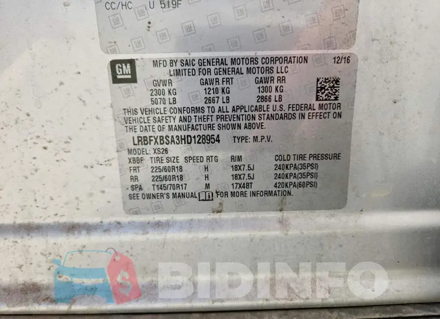LRBFXBSA3HD128954 Photo# 12