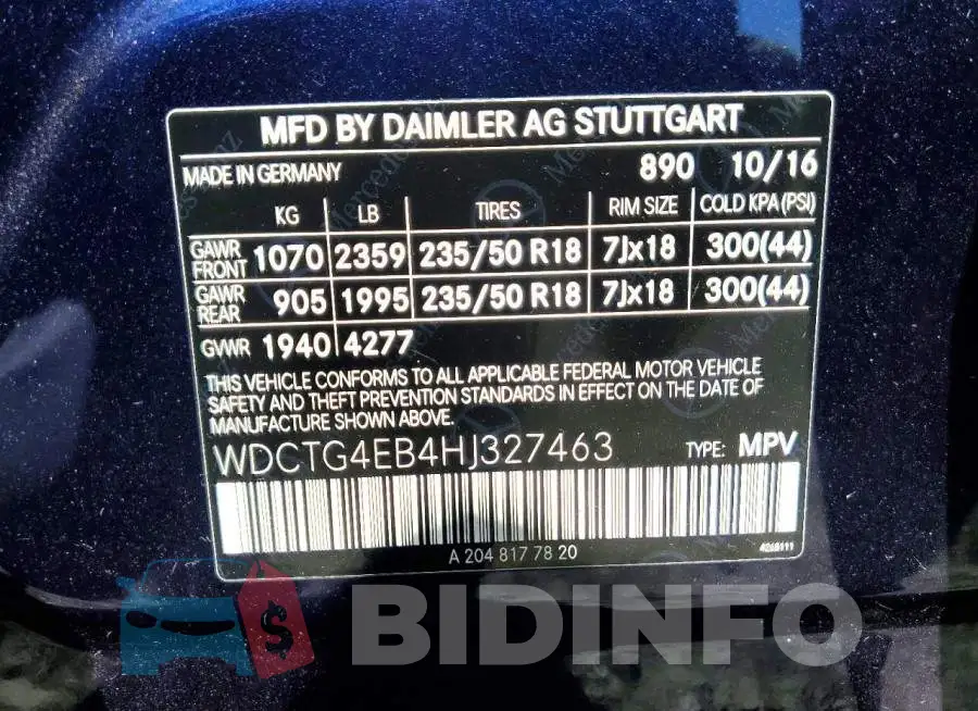 WDCTG4EB4HJ327463 Photo# 13
