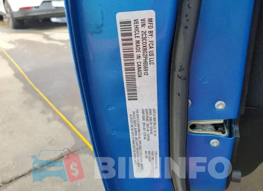 2C3CDXBG2PH656912 Photo# 12