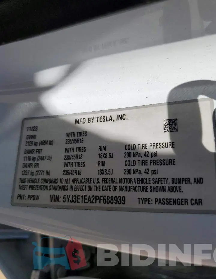 5YJ3E1EA2PF688939 Photo# 13