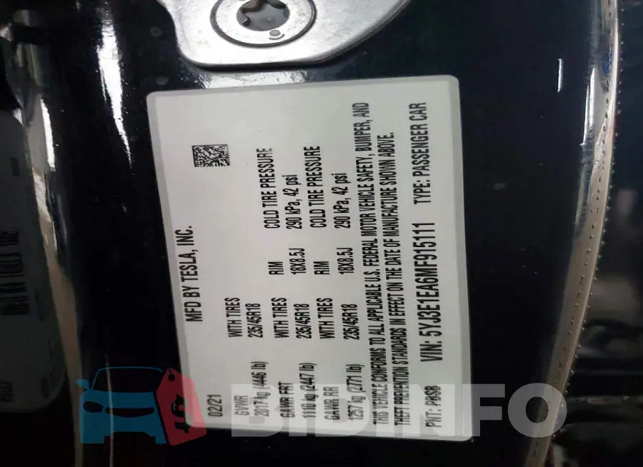 5YJ3E1EA6MF915111 Photo# 12