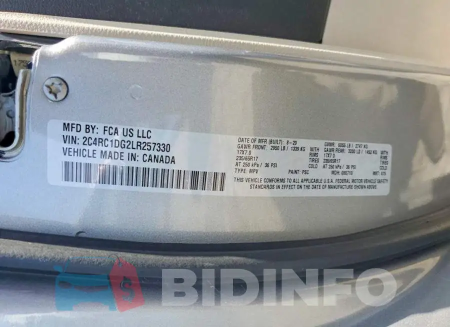 2C4RC1DG2LR257330 Photo# 13