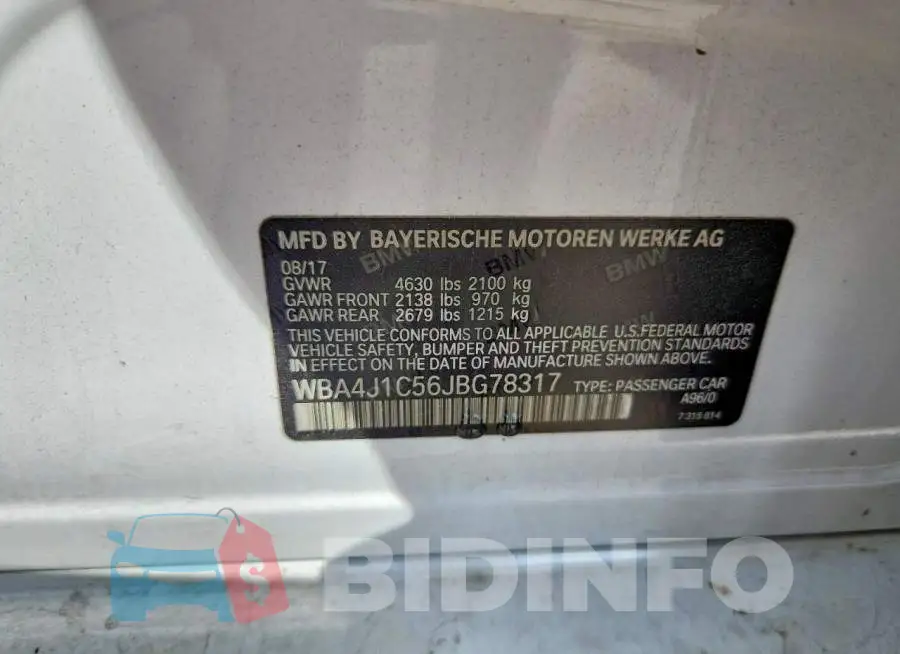 WBA4J1C56JBG78317 Photo# 12
