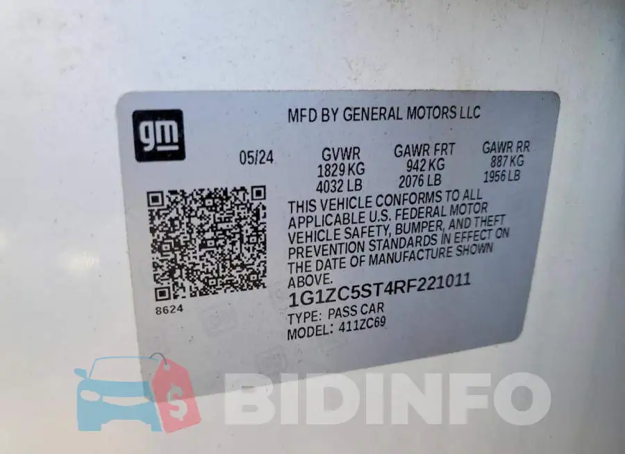 1G1ZC5ST4RF221011 Photo# 12