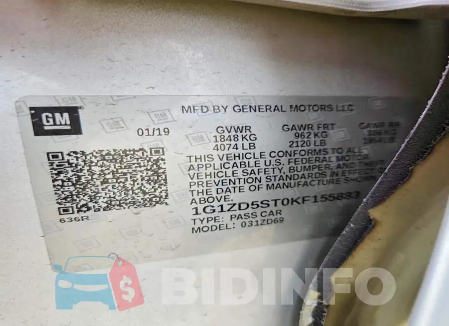 1G1ZD5ST0KF155883 Photo# 12
