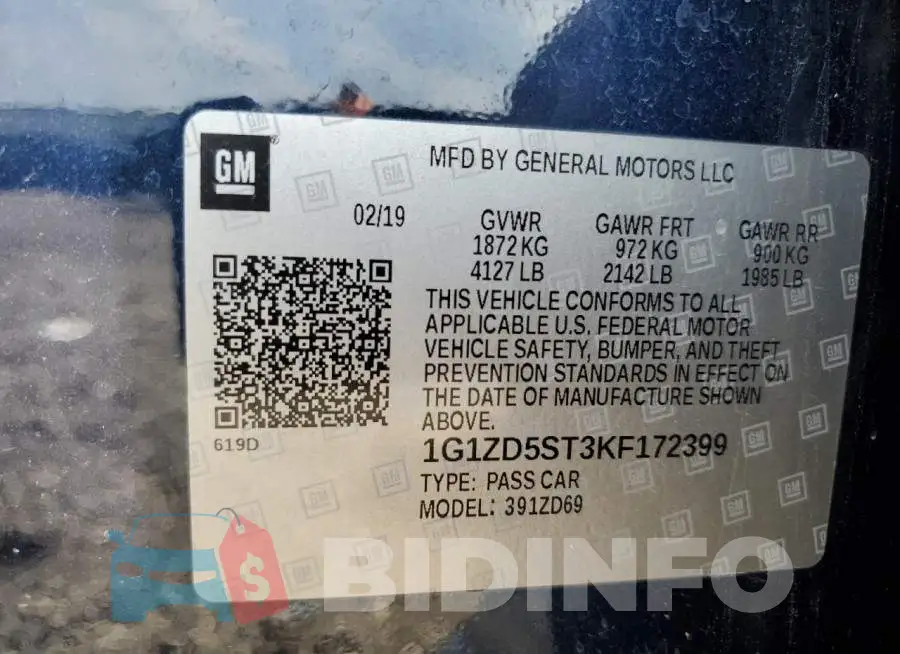1G1ZD5ST3KF172399 Photo# 12