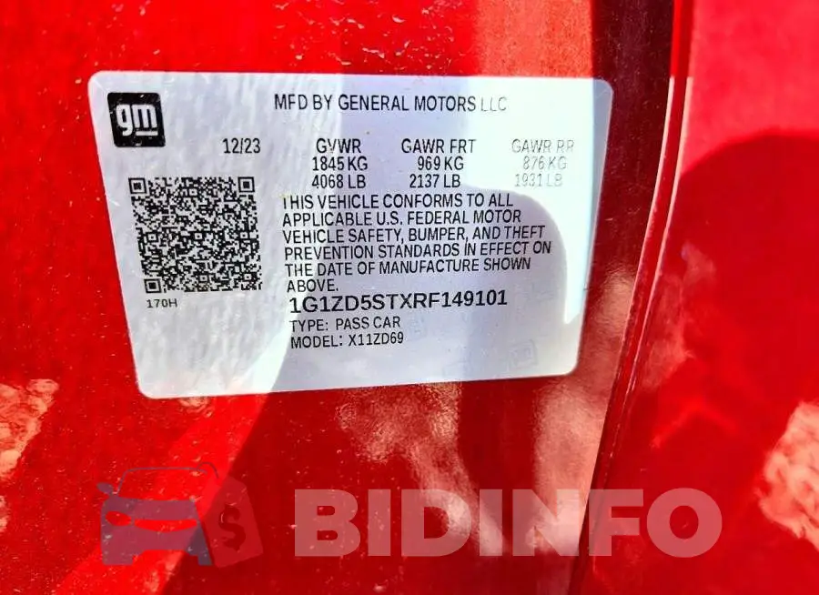 1G1ZD5STXRF149101 Photo# 12