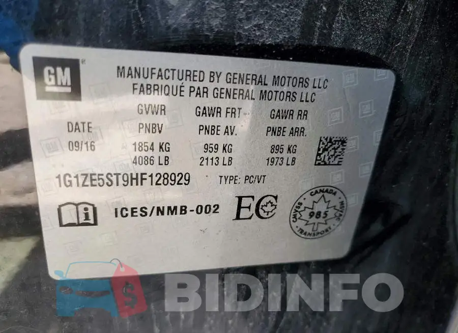 1G1ZE5ST9HF128929 Photo# 12