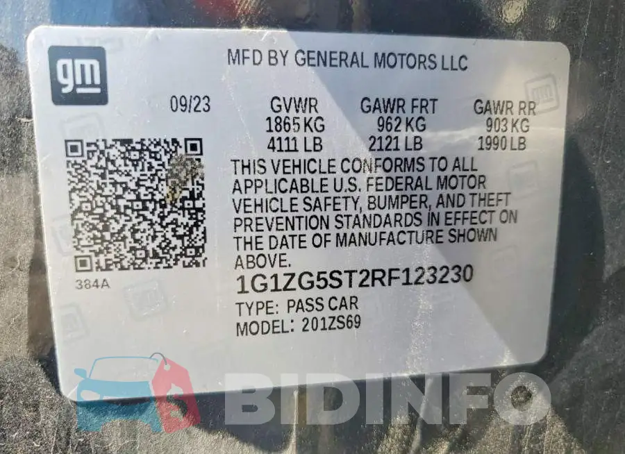1G1ZG5ST2RF123230 Photo# 12