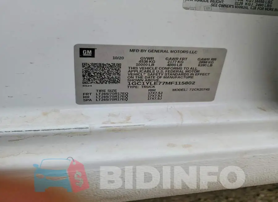1GC1YLE77MF115802 Photo# 12