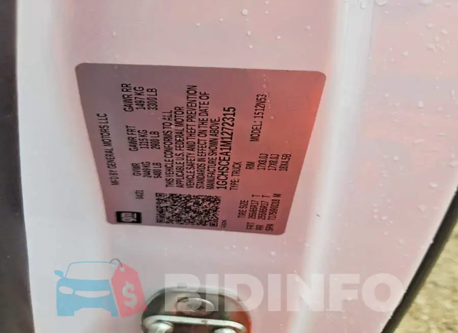 1GCHSCEA1M1272315 Photo# 12