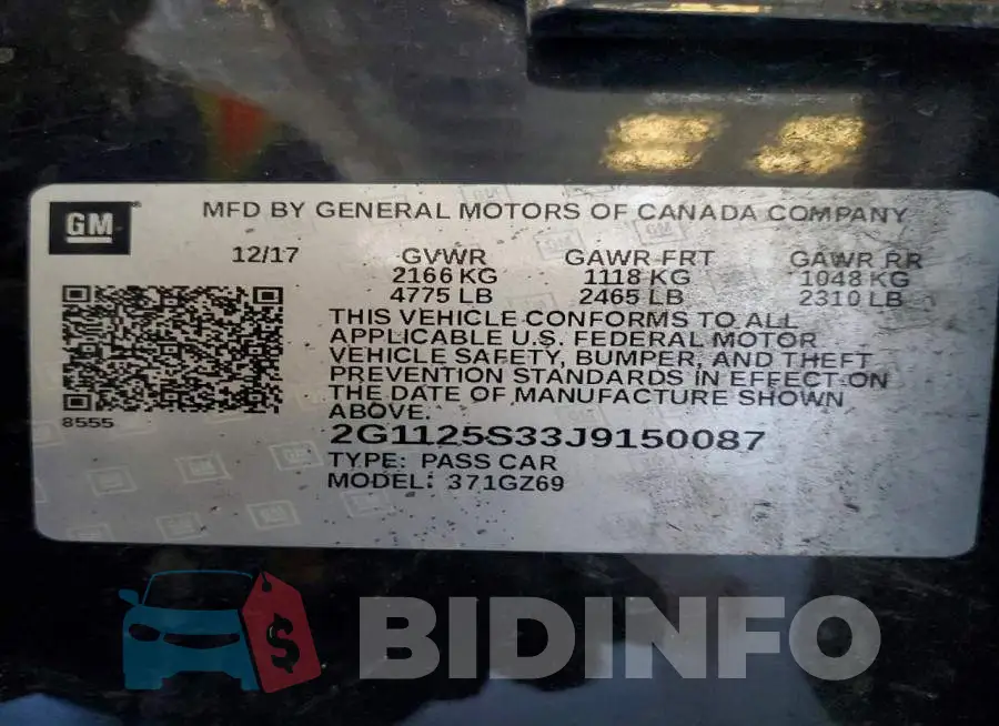 2G1125S33J9150087 Photo# 12