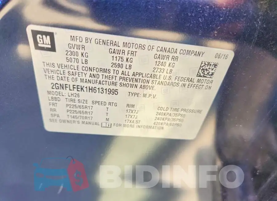 2GNFLFEK1H6131995 Photo# 13