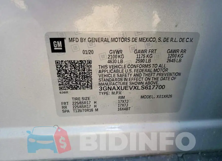 3GNAXUEVXLS617700 Photo# 12