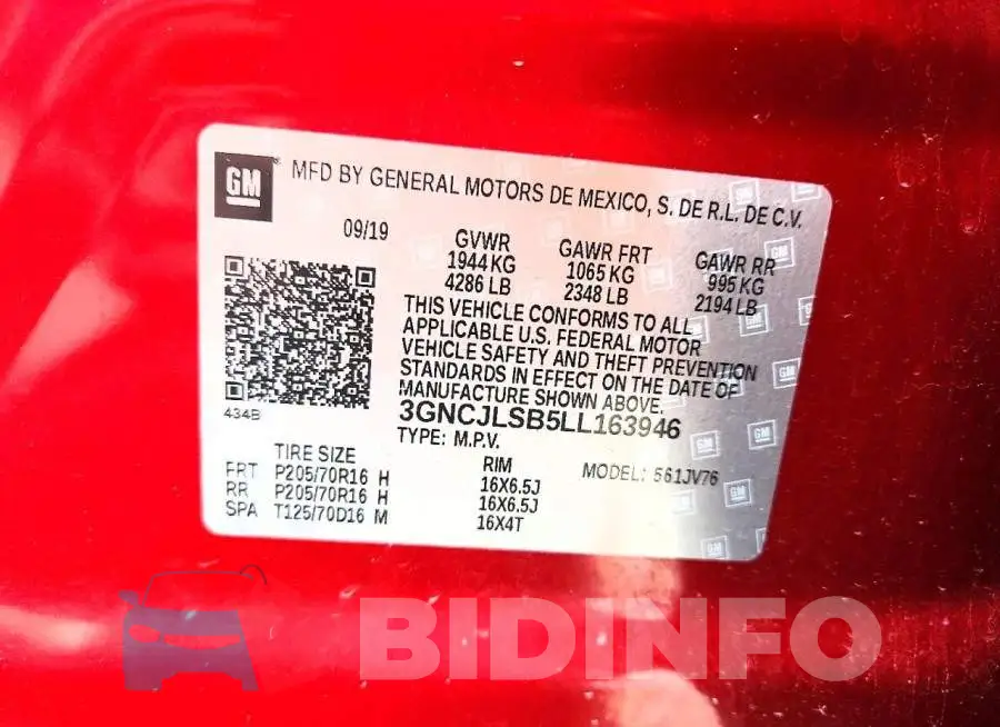 3GNCJLSB5LL163946 Photo# 12