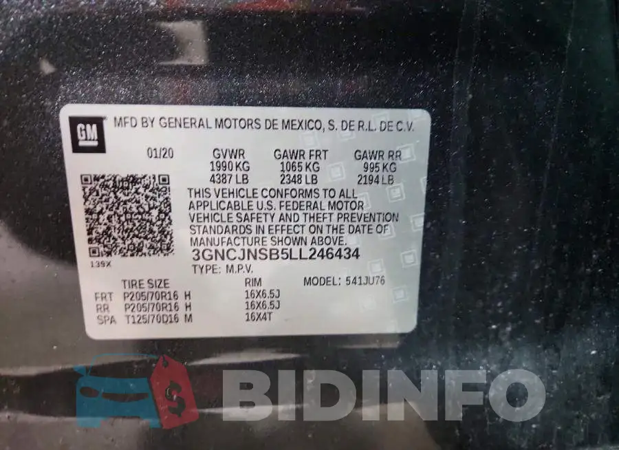 3GNCJNSB5LL246434 Photo# 14