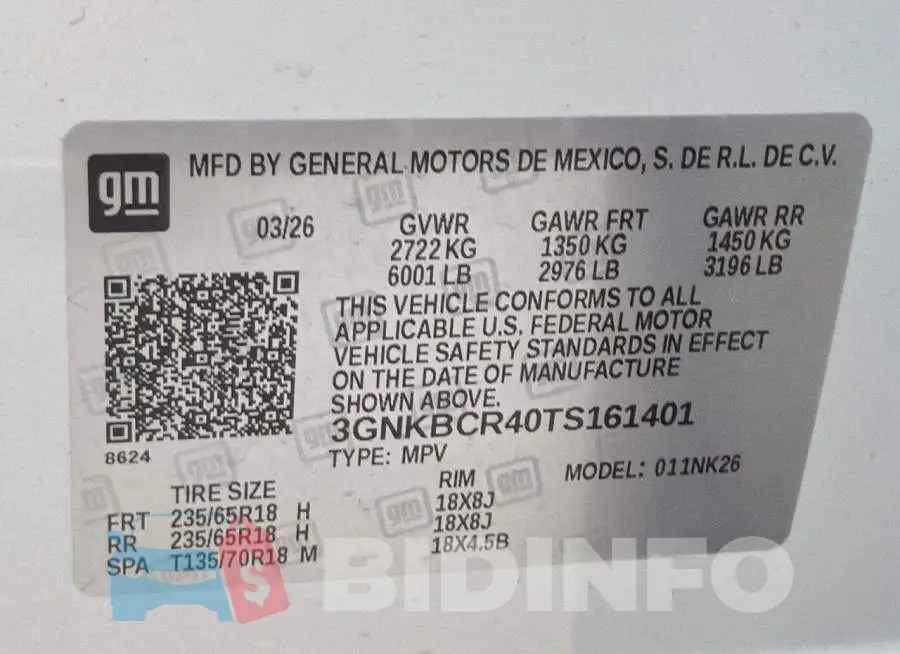 3GNKBCR40TS161401 Photo# 14
