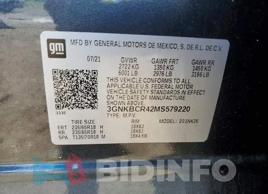 3GNKBCR42MS579220 Photo# 13