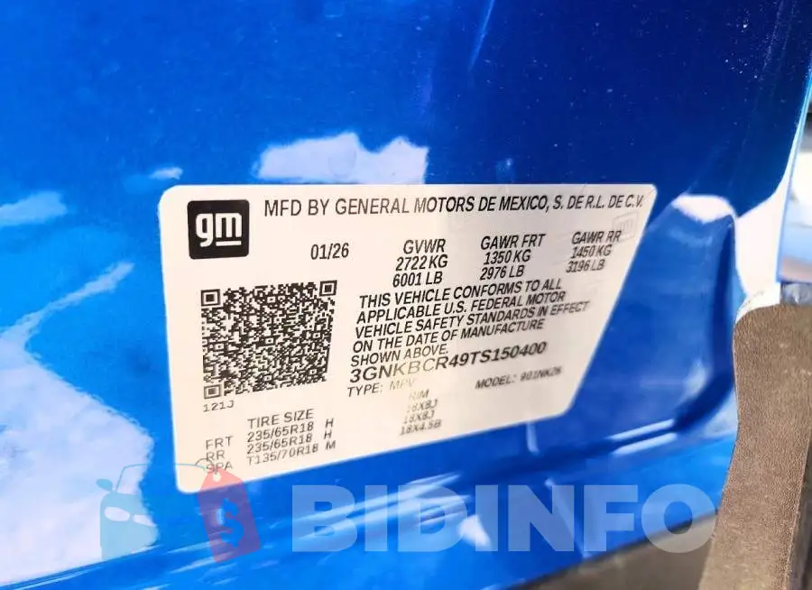 3GNKBCR49TS150400 Photo# 14