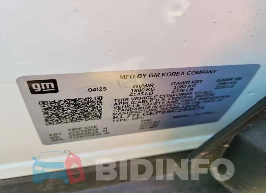 KL77LGEP9SC293271 Photo# 12