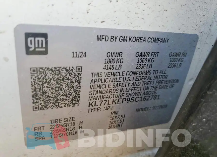 KL77LKEP9SC162781 Photo# 13