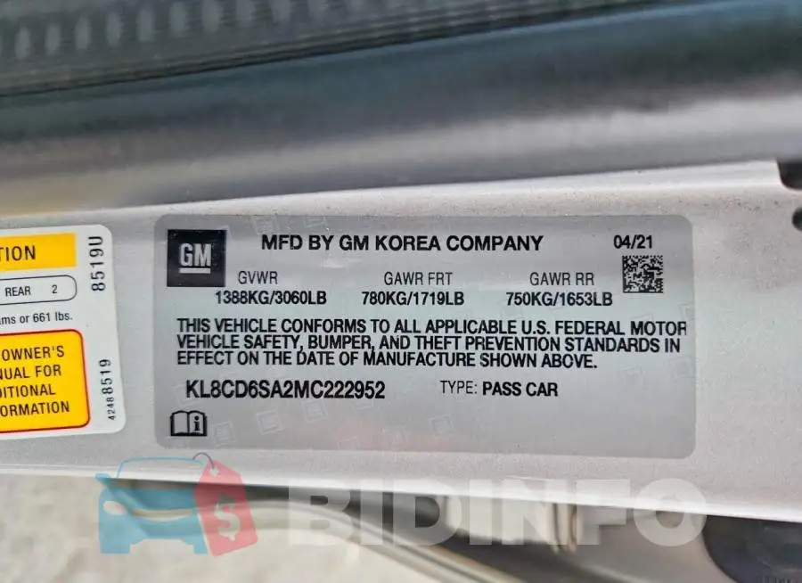 KL8CD6SA2MC222952 Photo# 12