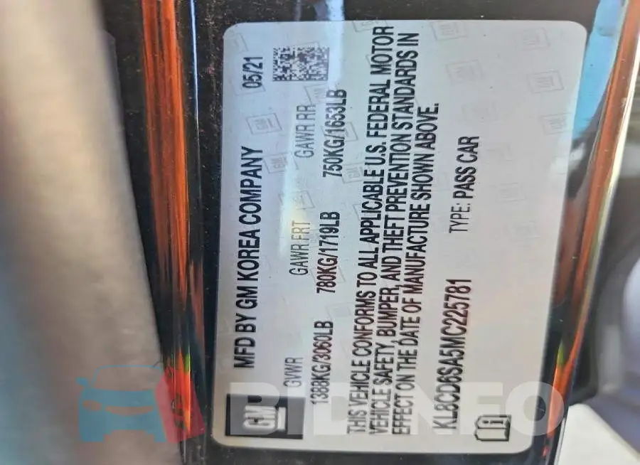 KL8CD6SA5MC225781 Photo# 13