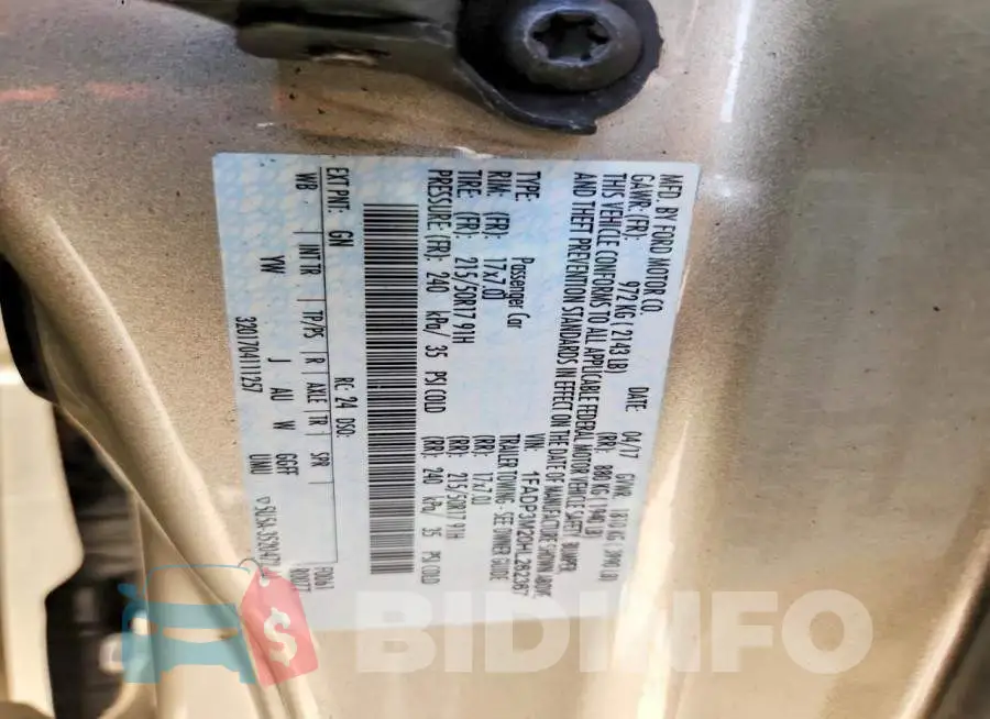 1FADP3M20HL262367 Photo# 12
