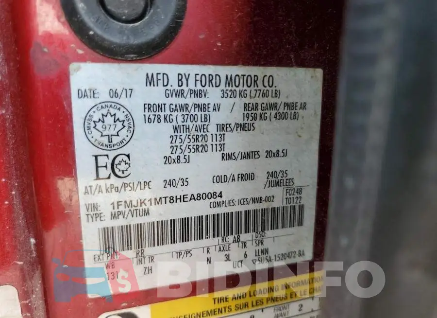 1FMJK1MT8HEA80084 Photo# 13