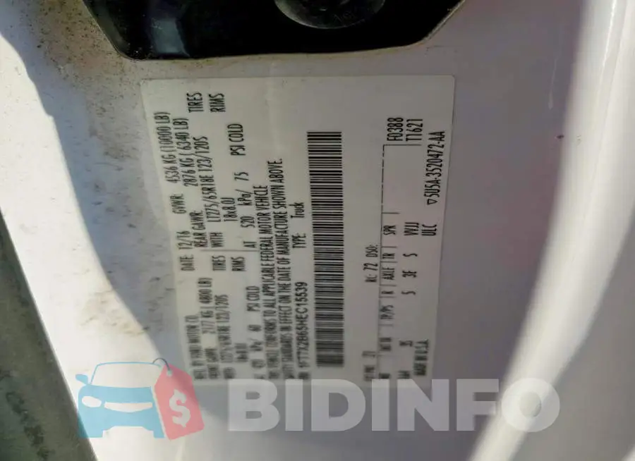 1FT7X2B65HEC15539 Photo# 12
