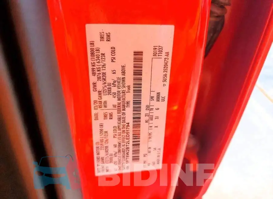 1FT8W2BT2LED51794 Photo# 12