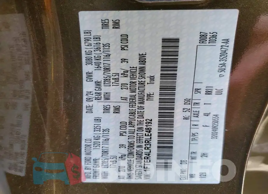 1FTER4LR3RLE48192 Photo# 13