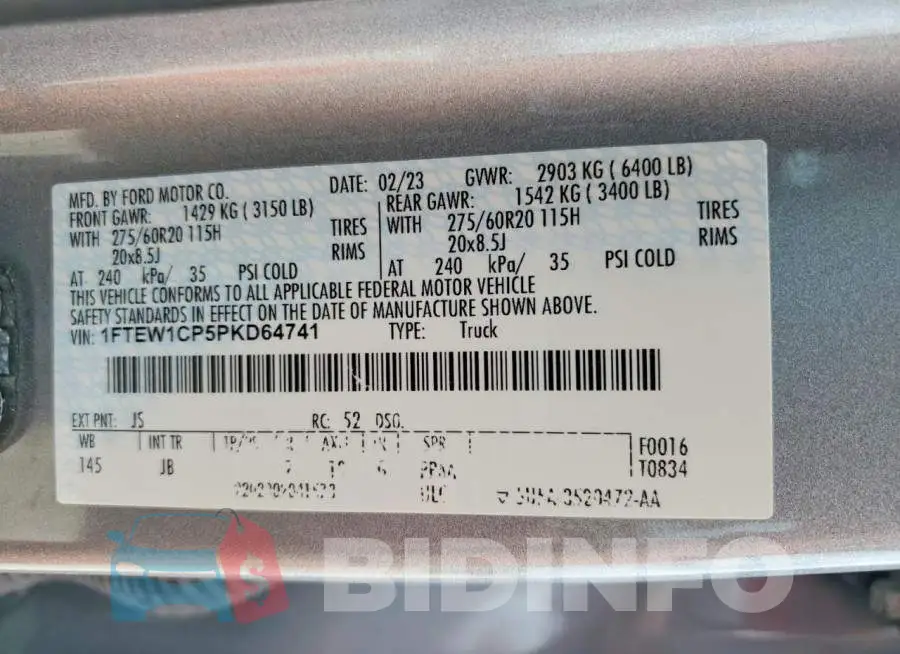 1FTEW1CP5PKD64741 Photo# 13