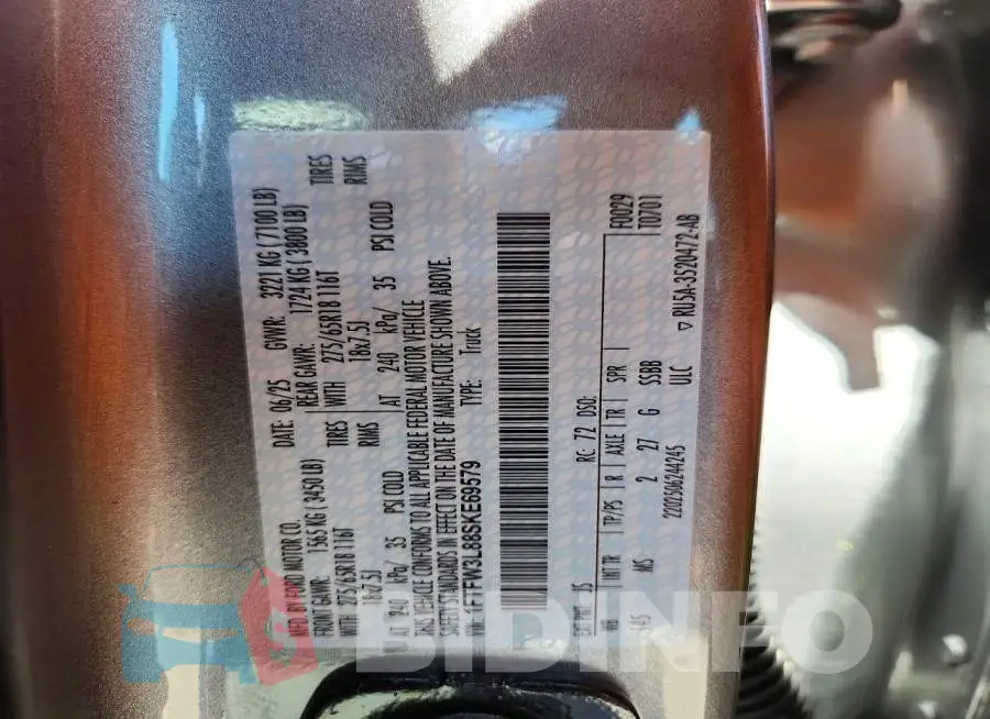 1FTFW3L88SKE69579 Photo# 13