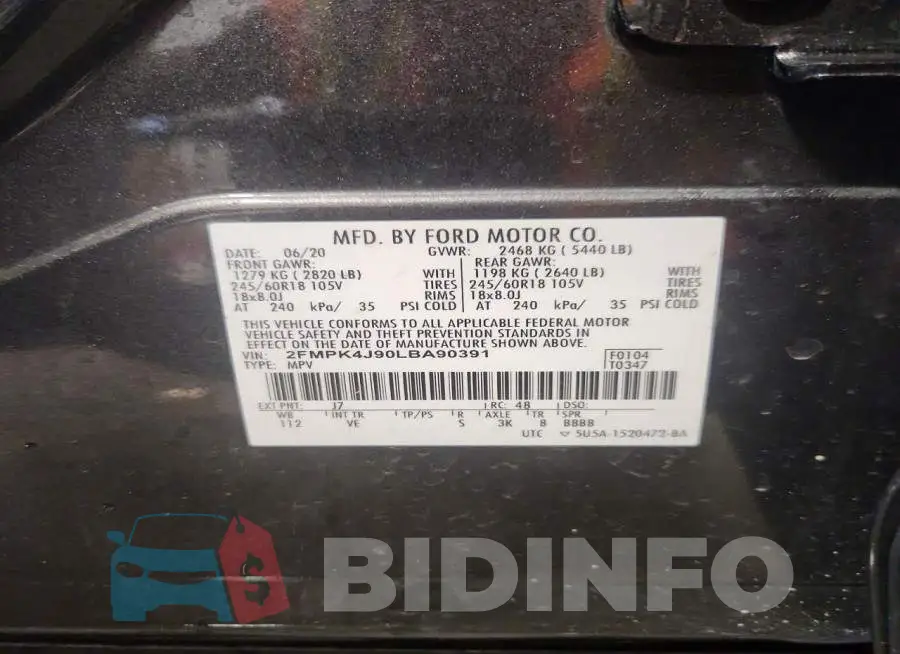 2FMPK4J90LBA90391 Photo# 12