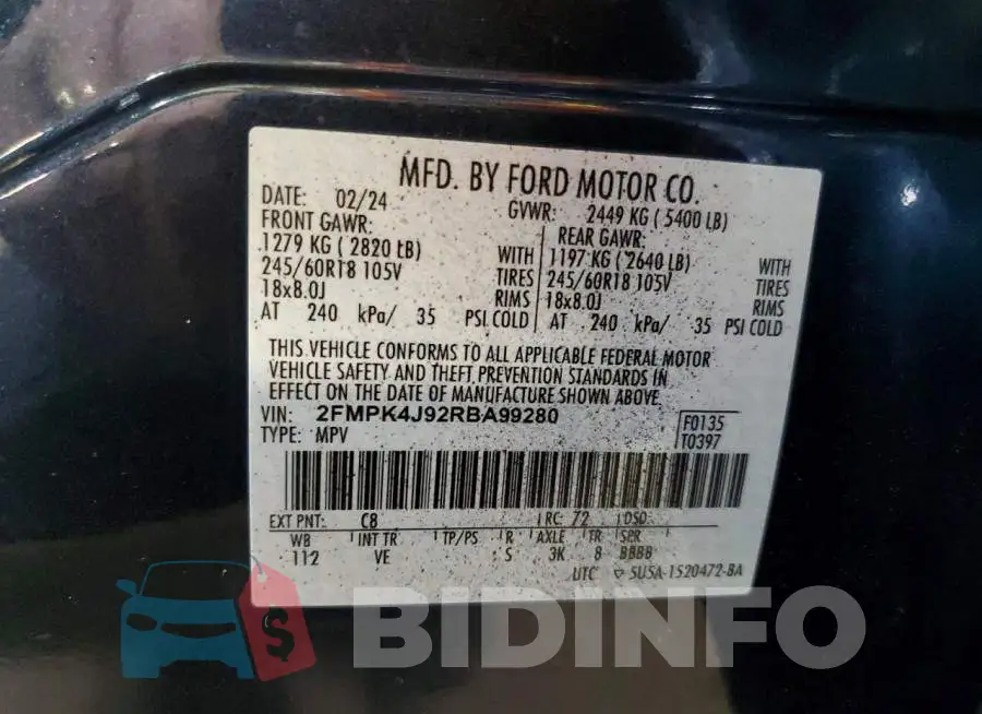 2FMPK4J92RBA99280 Photo# 13