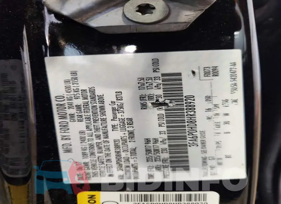 3FA6P0HD8HR388920 Photo# 12