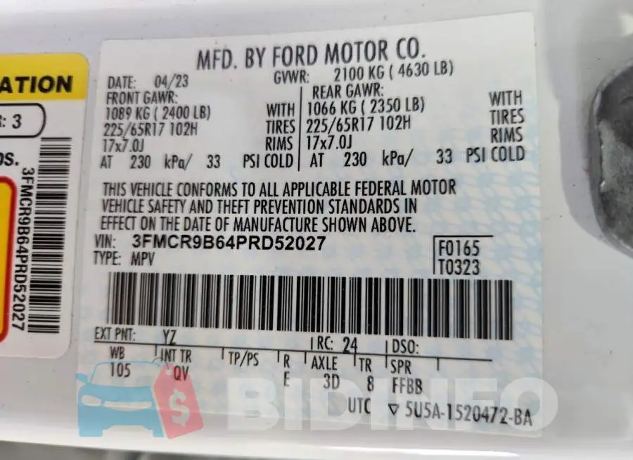 3FMCR9B64PRD52027 Photo# 12