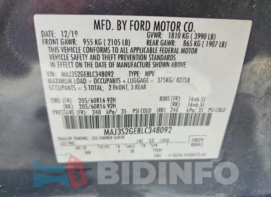 MAJ3S2GE8LC348092 Photo# 13