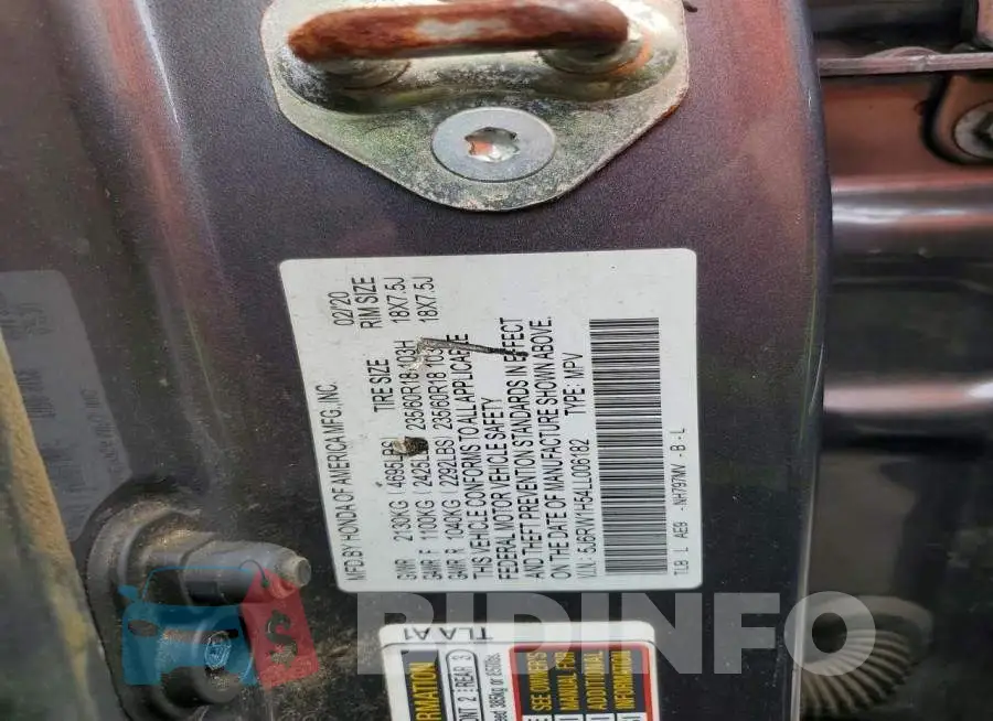 5J6RW1H54LL006182 Photo# 12