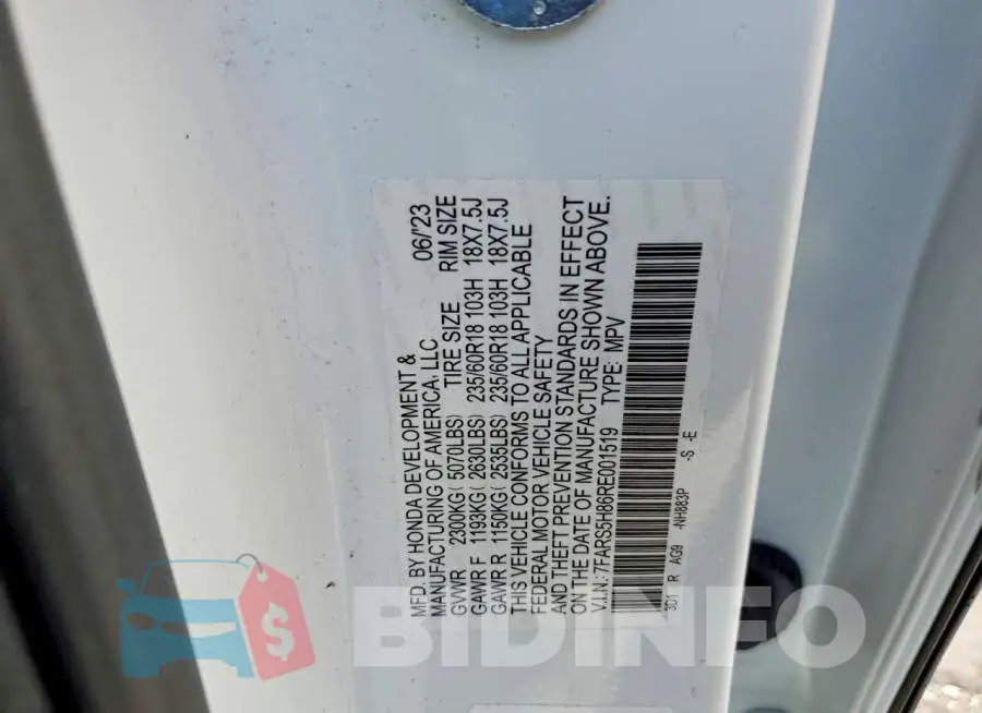 7FARS5H86RE001519 Photo# 13