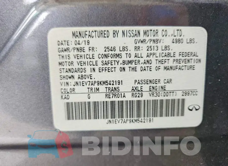 JN1EV7AP9KM542191 Photo# 12
