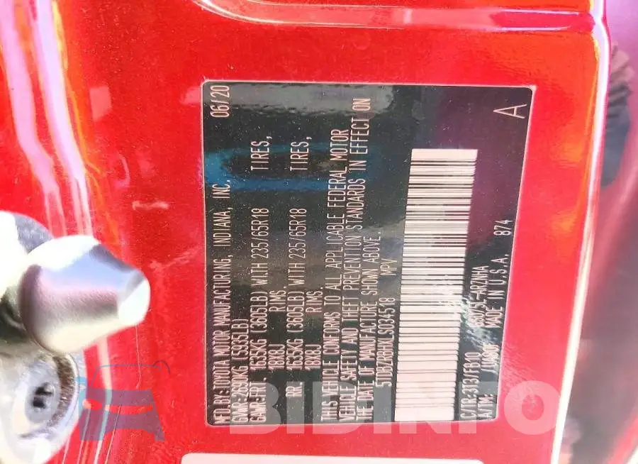5TDBZRBHXLS034518 Photo# 14